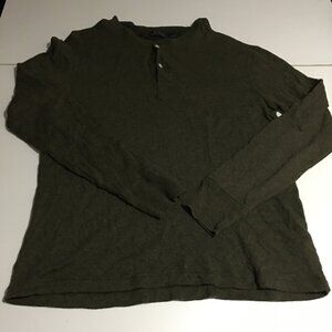 Polo Ralph Lauren Henley Long Sleeve Shirt Men's Large Green Preppy Base Layer